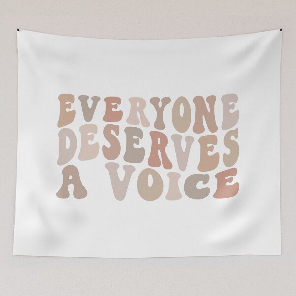Item preview, Everyone Deserves A Voice | Neutral Beige on White | Speech Therapy Room Decor designed and sold by KindToYourMind.