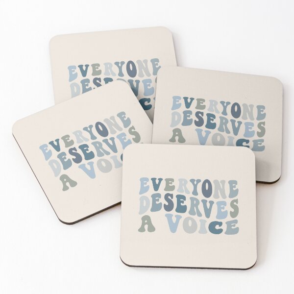Item preview, Everyone Deserves A Voice | Ocean Blue on Sand | Speech Therapy Room Decor designed and sold by KindToYourMind.