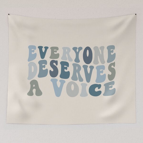 Item preview, Everyone Deserves A Voice | Ocean Blue on Sand | Speech Therapy Room Decor designed and sold by KindToYourMind.