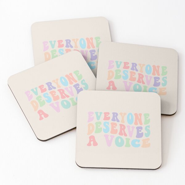 Item preview, Everyone Deserves A Voice | Pastel Rainbow on Sand | Speech Therapy Room Decor designed and sold by KindToYourMind.