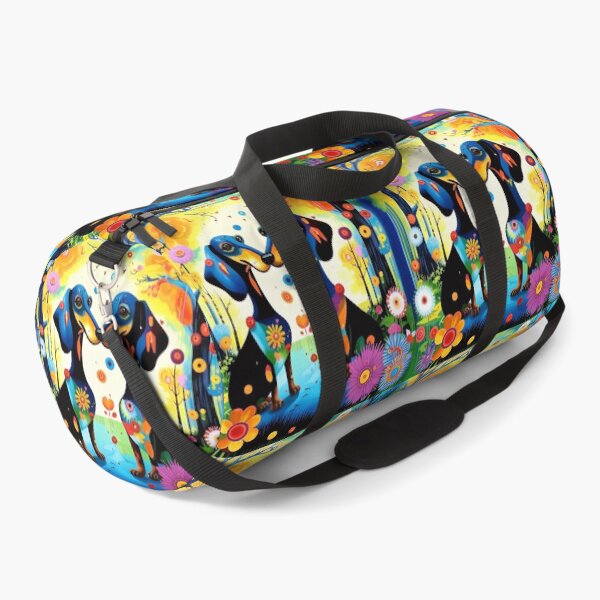 Item preview, Charming dachshund twins in a magical mysterious forest with colorful flowers. designed and sold by Natalia-Vlad.