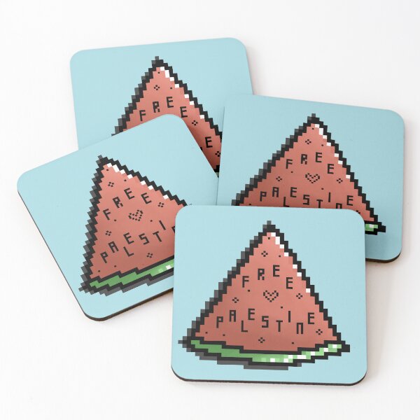 Item preview, Free Palestine Pixel Watermelon Slice designed and sold by m-sketchbook.