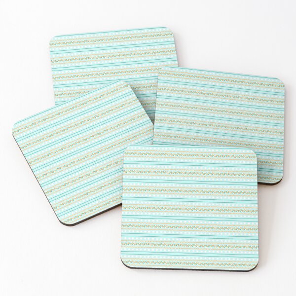 Item preview, Pastel Aqua Chevron Heart – Mint, Peach & Yellow Striped Design designed and sold by larissa-myrie.