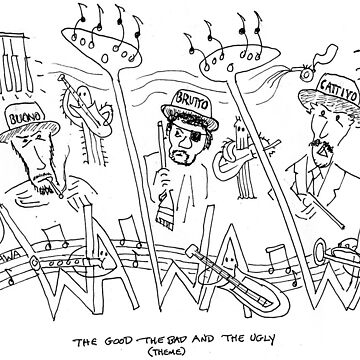 Artwork thumbnail, The Good The Bad and The Ugly (theme) by fred rosenthal
