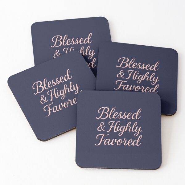 Item preview, Blessed & Highly Favored – Elegant Faith-Based Affirmation Design designed and sold by astersgraphics.