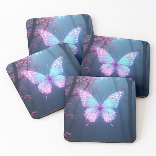 Item preview, Cyber Butterfly Dreamscape – A Soft Glow of Transformation designed and sold by SunStarDesigns.