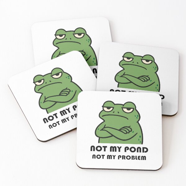 Item preview, Grumpy Frog Meme – Not My Pond Not My Problem designed and sold by OnlyBestStuff.