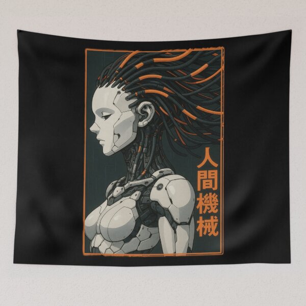 Item preview, Female Cyborg Profile with Circuit Hair designed and sold by Hirvipelto.