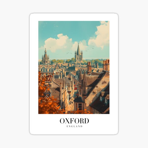Item preview, Affiche d'Oxford designed and sold by Lucy Goosy Art.