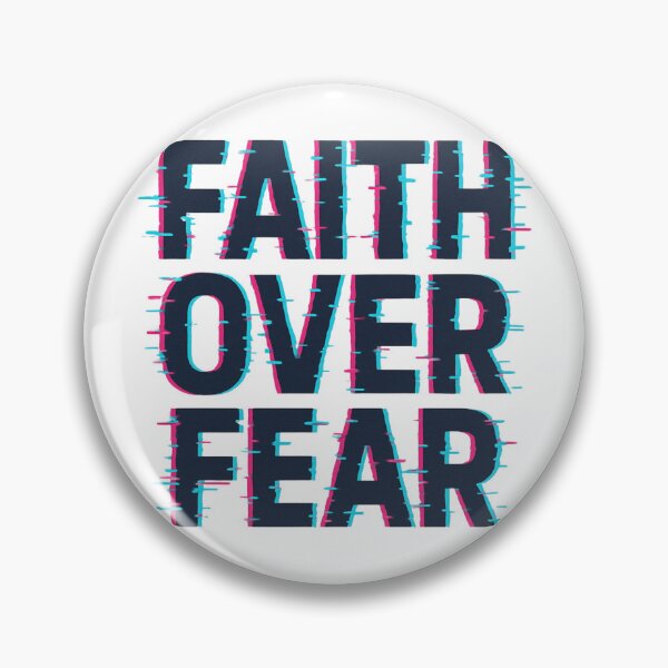 Artikelvorschau, Glaube über Angst – Glitch Text Faith Design entworfen und verkauft von astersgraphics.