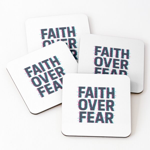 Item preview, Faith Over Fear – Glitch Text Faith Design designed and sold by astersgraphics.