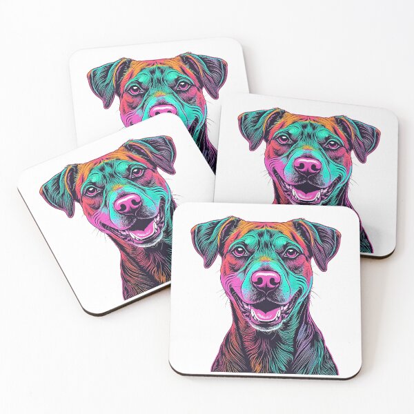 Item preview, Neon Rhodesian Ridgeback Face – Bold Pop Art Dog Design designed and sold by Fredster1966.