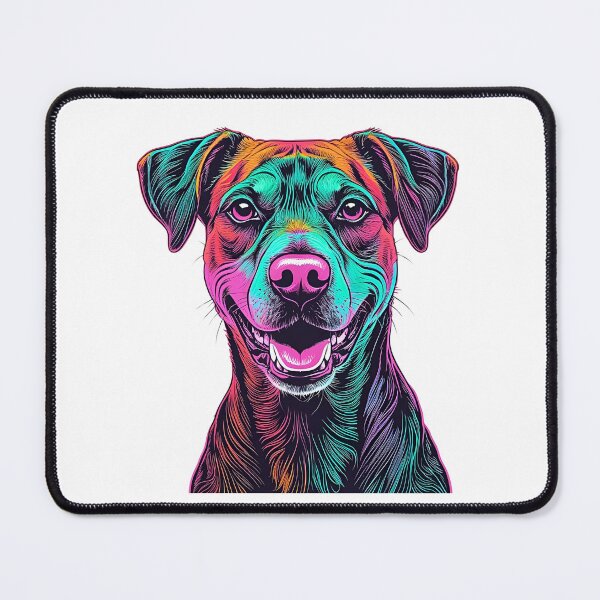 Item preview, Neon Rhodesian Ridgeback Face – Bold Pop Art Dog Design designed and sold by Fredster1966.