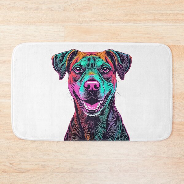Item preview, Neon Rhodesian Ridgeback Face – Bold Pop Art Dog Design designed and sold by Fredster1966.