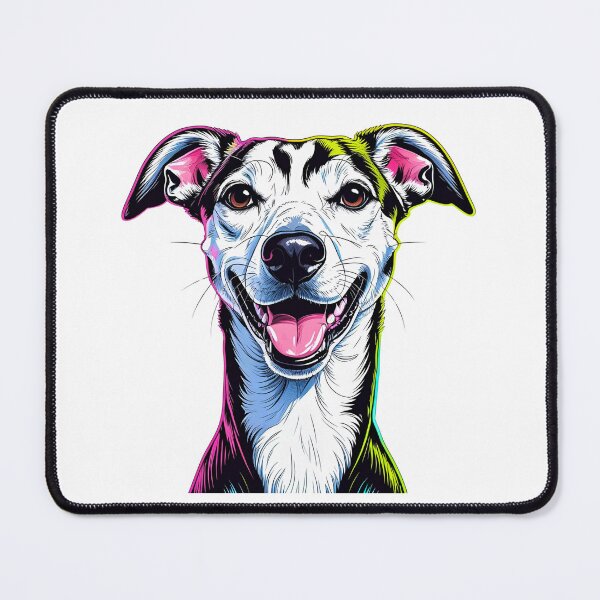 Item preview, Neon Whippet Face – Vibrant Pop Art Dog Portrait designed and sold by Fredster1966.