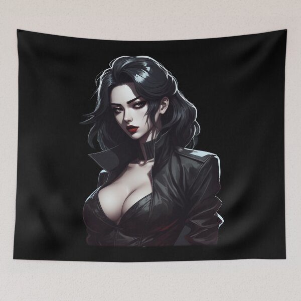 Item preview, Goth Anime Girl, Unique Character, Femme Fatale designed and sold by Burn-Ego.