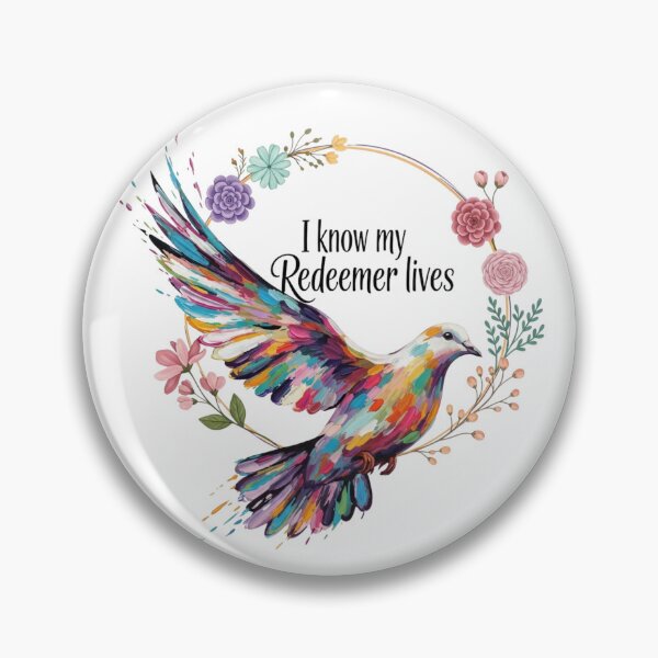 Item preview, I Know My Redeemer Lives, Colorful Dove designed and sold by Faithloveshop.