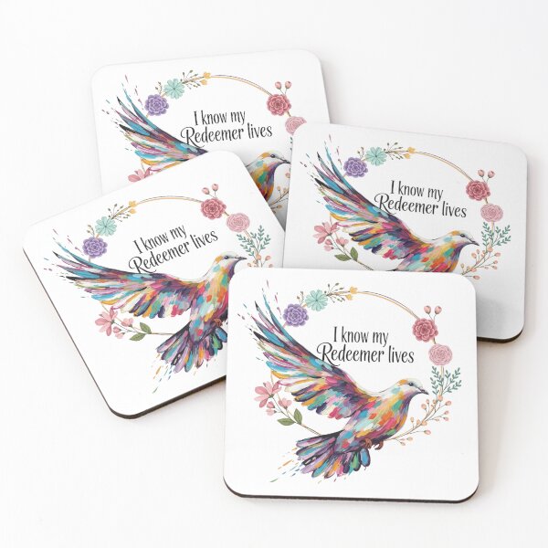 Item preview, I Know My Redeemer Lives, Colorful Dove designed and sold by Faithloveshop.