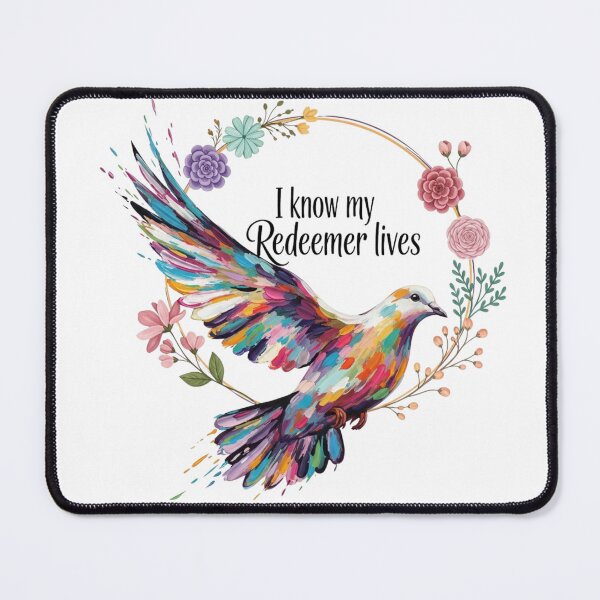 Item preview, I Know My Redeemer Lives, Colorful Dove designed and sold by Faithloveshop.