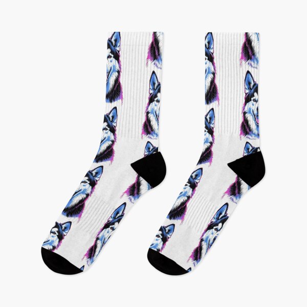 Item preview, Neon Siberian Husky Face – Vibrant Pop-Art Dog Design designed and sold by Fredster1966.