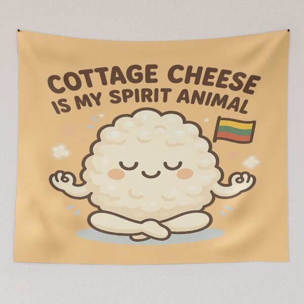 Item preview, Cottage Cheese is My Spirit Animal – Lithuanian Food Zen designed and sold by Globalcitytees.
