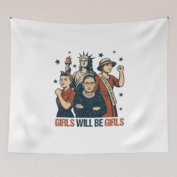 Item preview, Girls Will Be Girls , Girls Power designed and sold by vintagearttee.