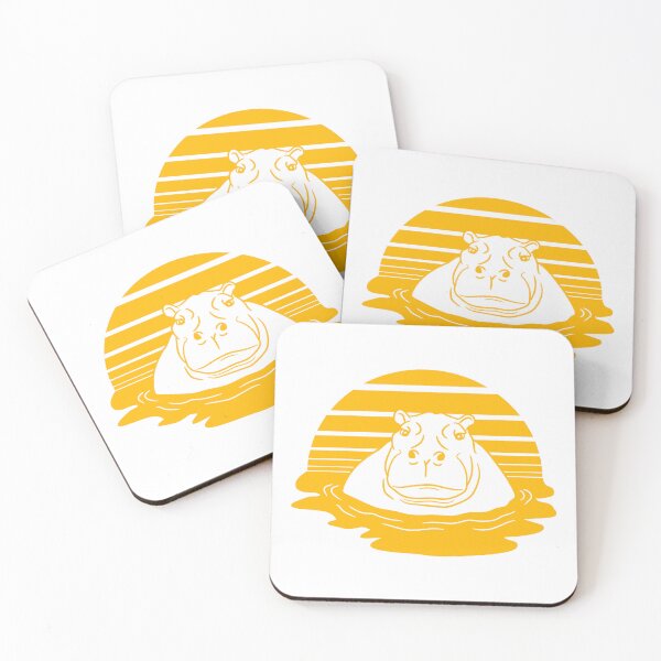 Item preview, Hippo Swimming Water Sun Cute Happy Comic Cartoon designed and sold by shirt-o-mat.