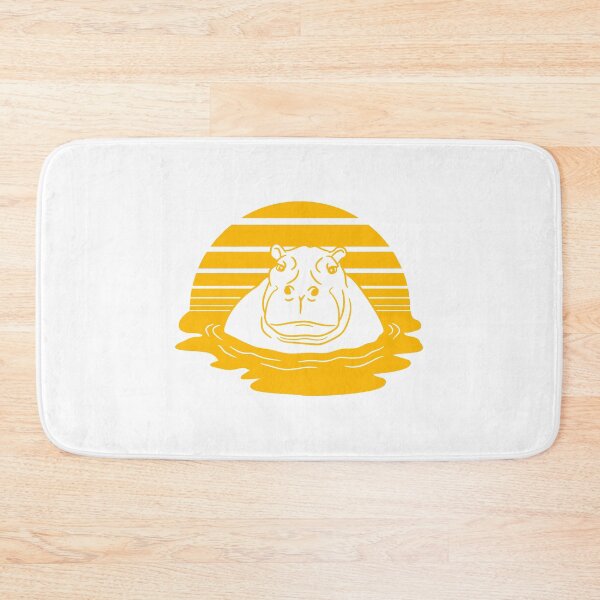 Item preview, Hippo Swimming Water Sun Cute Happy Comic Cartoon designed and sold by shirt-o-mat.