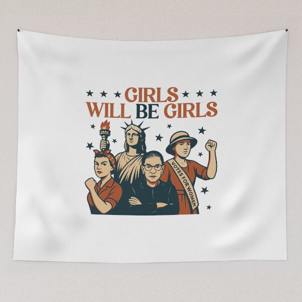 Item preview, Retro Girls Will Be Girls , Girls Power designed and sold by vintagearttee.