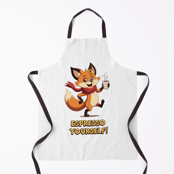 Item preview, Espresso Yourself! - Funny Fox & Coffee Pun designed and sold by Brewtiful Style.