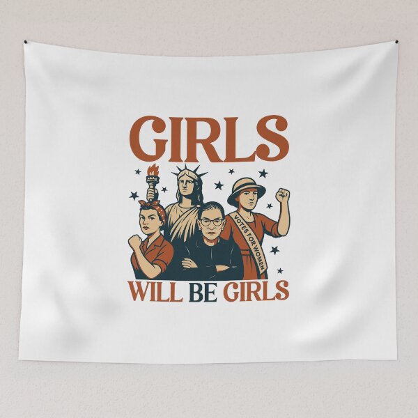 Item preview, Retro Girls Will Be Girls , Girls Power, Feminist designed and sold by vintagearttee.