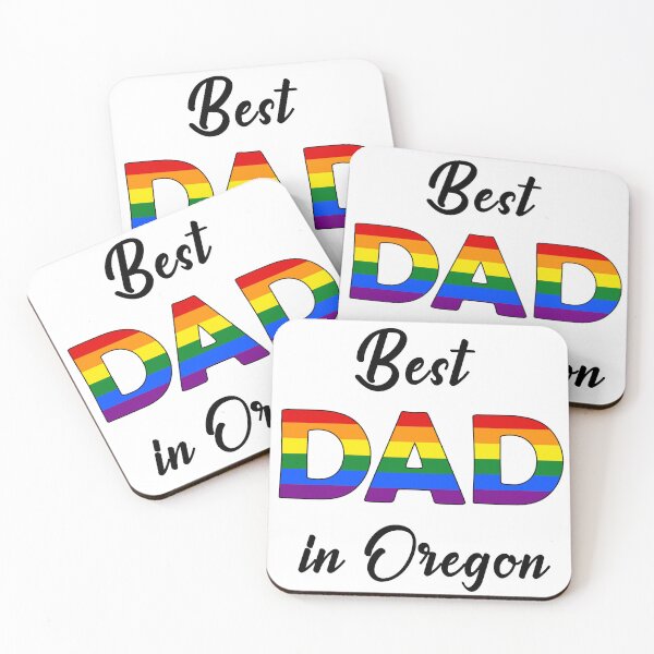 Item preview, Best Dad in Oregon - Rainbow Pride DAD designed and sold by WigOutlet.