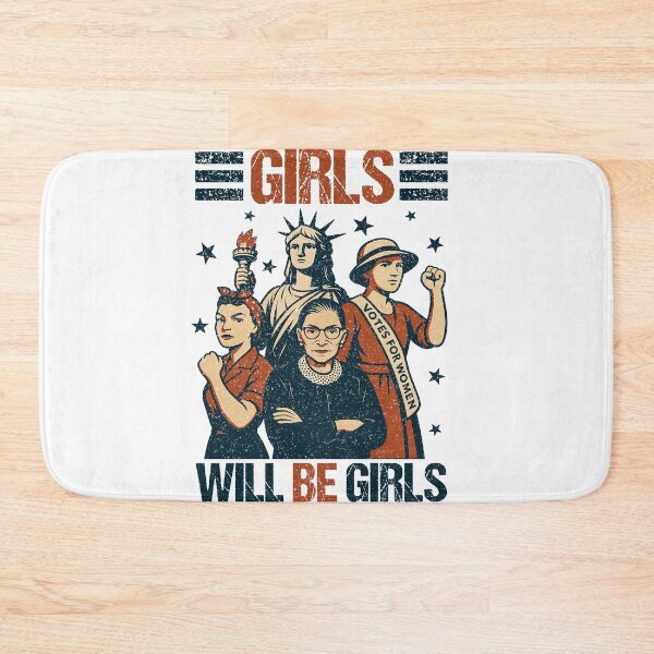 Item preview, Vintage Girls Will Be Girls , Girls Power, Feminist, 4th of July designed and sold by vintagearttee.