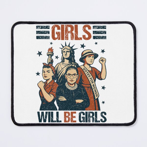 Item preview, Vintage Girls Will Be Girls , Girls Power, Feminist, 4th of July designed and sold by vintagearttee.