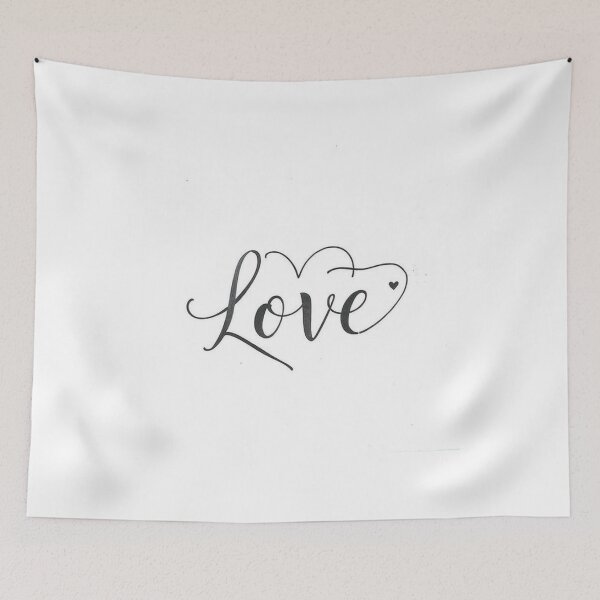 Item preview,  Elegant Calligraphy “Love” Word with Heart – Romantic Vector Art designed and sold by hjian8219.