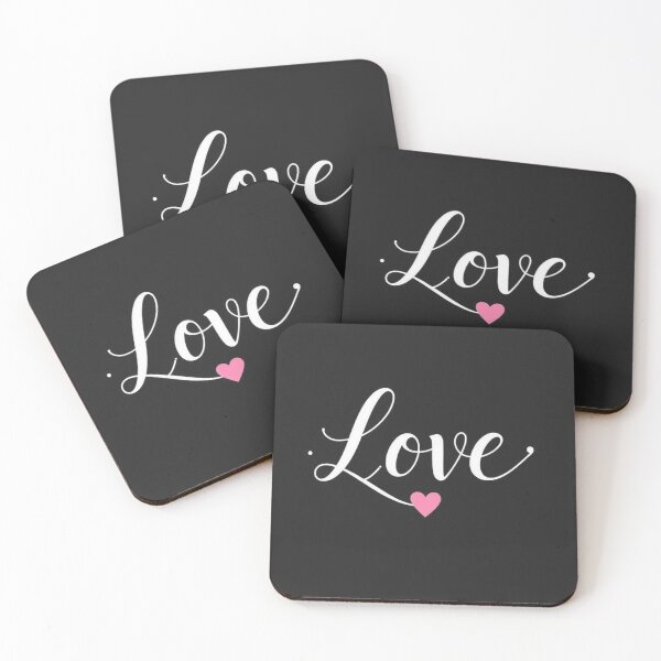 Item preview, Elegant Calligraphy “Love” Word with Heart – Romantic Vector Art designed and sold by hjian8219.