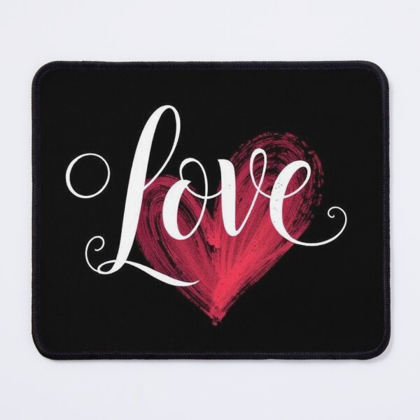 Item preview, Elegant Calligraphy “Love” Word with Heart – Romantic Vector Art designed and sold by hjian8219.