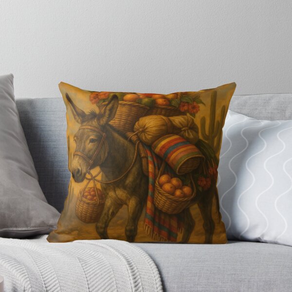 Item preview, Traditional Burro Carrying Fruits and Flowers designed and sold by dessertcruzing.
