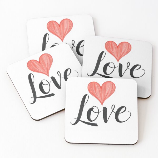 Item preview,  Elegant Calligraphy “Love” Word with Heart – Romantic Vector Art designed and sold by hjian8219.