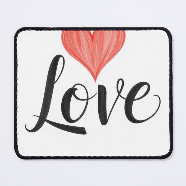 Item preview,  Elegant Calligraphy “Love” Word with Heart – Romantic Vector Art designed and sold by hjian8219.