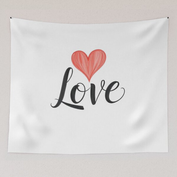Item preview,  Elegant Calligraphy “Love” Word with Heart – Romantic Vector Art designed and sold by hjian8219.