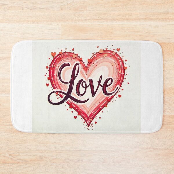 Item preview, Elegant Calligraphy “Love” Word with Heart – Romantic Vector Art designed and sold by hjian8219.