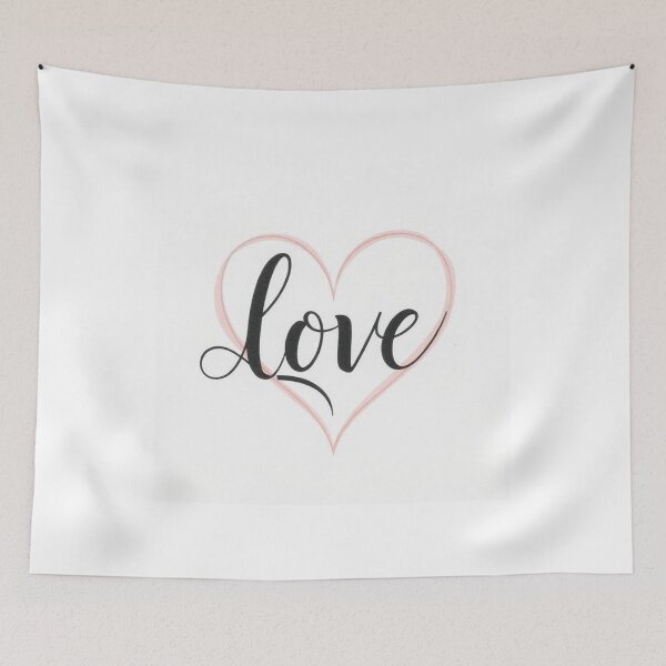 Item preview,  Elegant Calligraphy “Love” Word with Heart – Romantic Vector Art designed and sold by hjian8219.