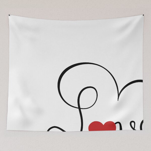 Item preview,  Elegant Calligraphy “Love” Word with Heart – Romantic Vector Art designed and sold by hjian8219.