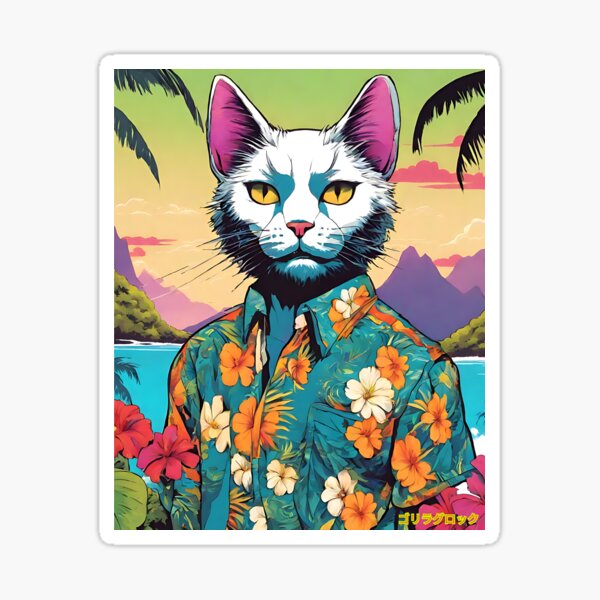 Item preview, Mr. Cat in Hawaii designed and sold by Afro Jazz Cats.