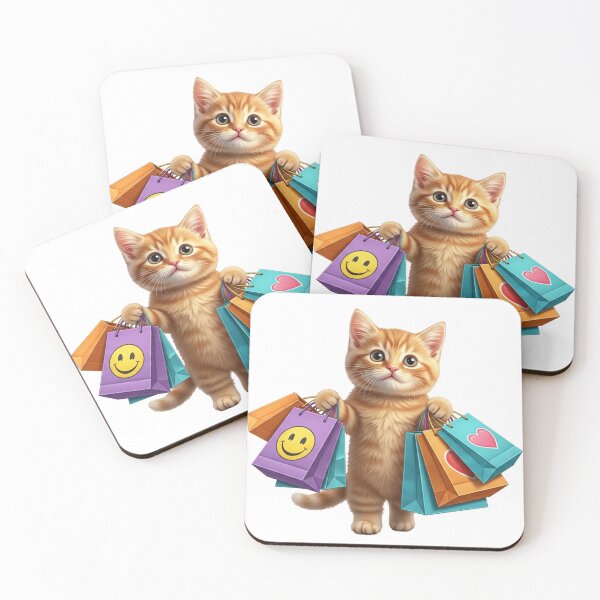 Artikelvorschau, Shopping Cat – Süße Katze mit Einkaufstüten entworfen und verkauft von mostafa gebril ⭐⭐⭐⭐⭐.