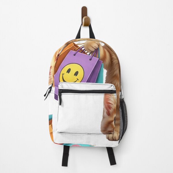 Item preview, Shopping Cat – Cute Cat Holding Shopping Bags designed and sold by mostafa gebril ⭐⭐⭐⭐⭐.