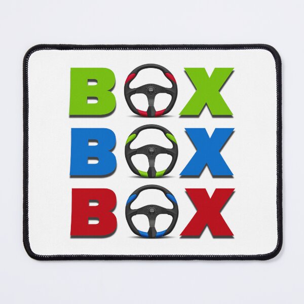 Item preview, Box Box Box – Racing Steering Wheel Typography Design . designed and sold by Mahmoud Salah.