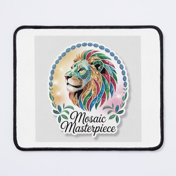 Item preview, Mosaic Lion – Regal Rainbow Mane designed and sold by Homecrate01.
