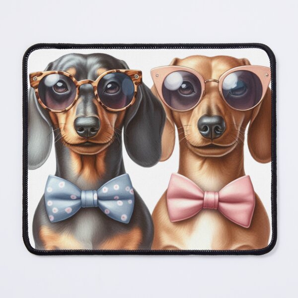 Item preview, Dachshunds with Sunglasses & Bow Ties designed and sold by Bichon Boutique.